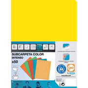 GIO SUBCARPETA COLOR INTENSO 250G A4 AMARILLO 50-PACK 400040484